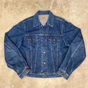 80s Levis Trucker Type III Mens Denim Jacket 71506-0216 USA Actual 40L , Tag 44L
